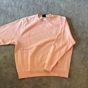 MEN'S NIKE  XL FLEECE SALMON CREWNECK SWEATSHIRT